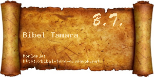 Bibel Tamara névjegykártya
